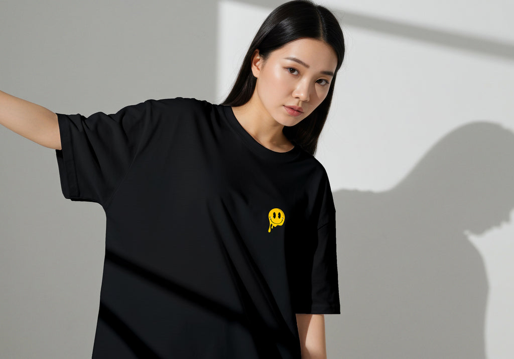 Melting Smiley Oversized Tee