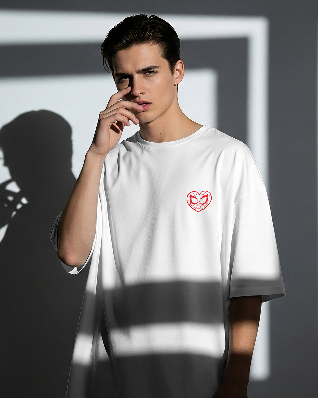 Heart Web Minimalist Oversized Tee