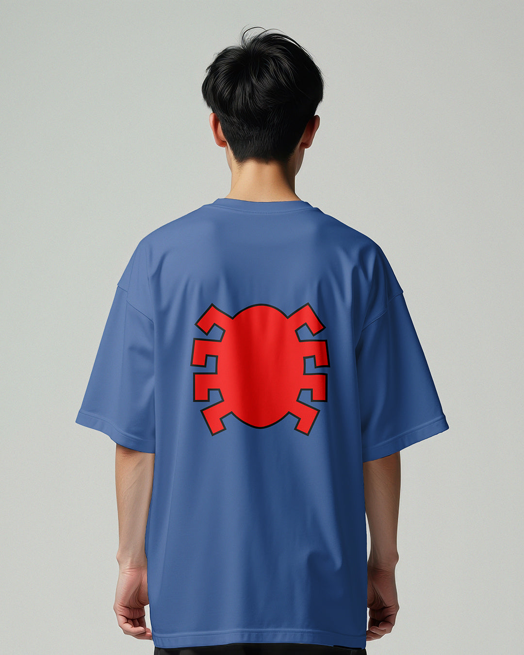 Retro Comic Spider Back Oversized Tee